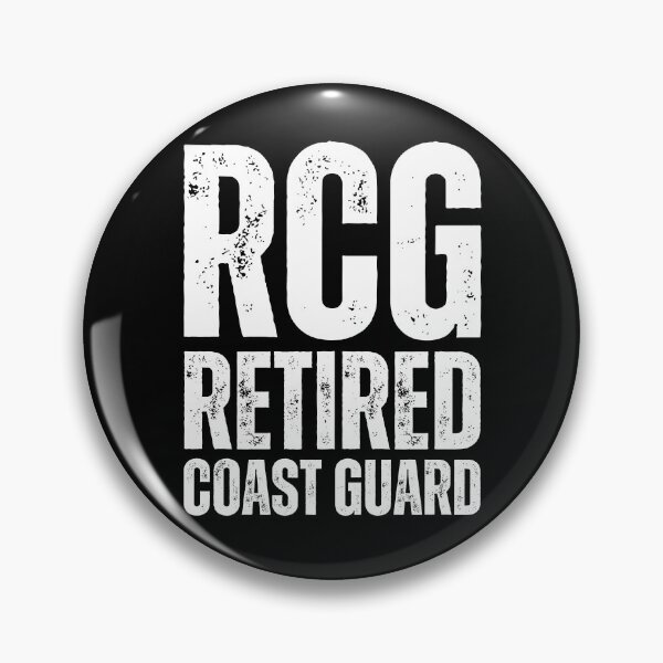 Item preview, RCG Retired Coast Guard – Rugged Military Veteran Design with Distressed White Lettering designed and sold by GFamilyC.