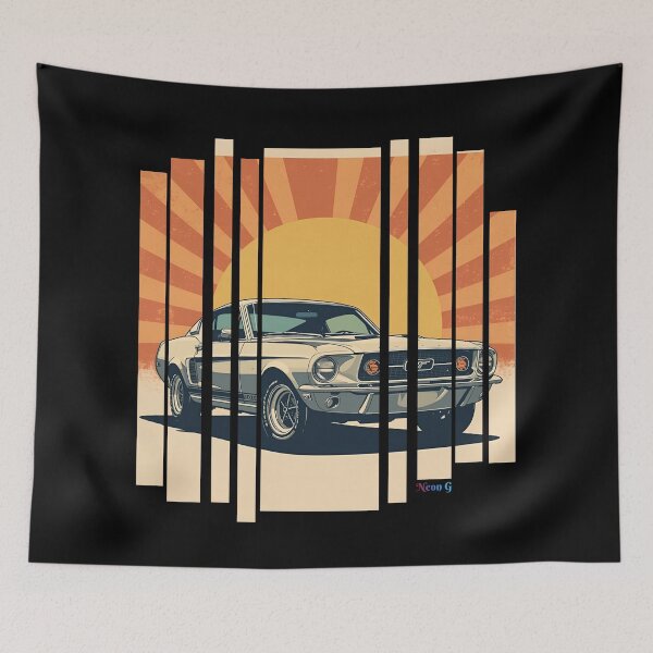 Item preview, For Mustan Fastbac 1967, retro illustration 7 designed and sold by Neon G.