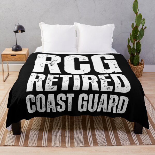 Item preview, RCG Retired Coast Guard – Rugged Military Veteran Design with Distressed White Lettering designed and sold by GFamilyC.