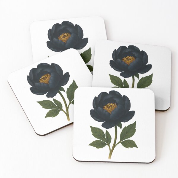 Item preview, Royal Blue Peony - Midnight Botanical Illustration designed and sold by TenderPawStudio.
