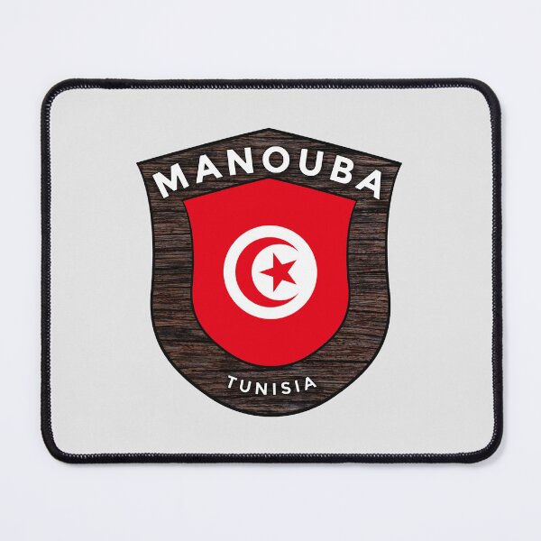 Item preview, Manouba Tunisia | Flag Shield Travel Emblem designed and sold by World Designs.