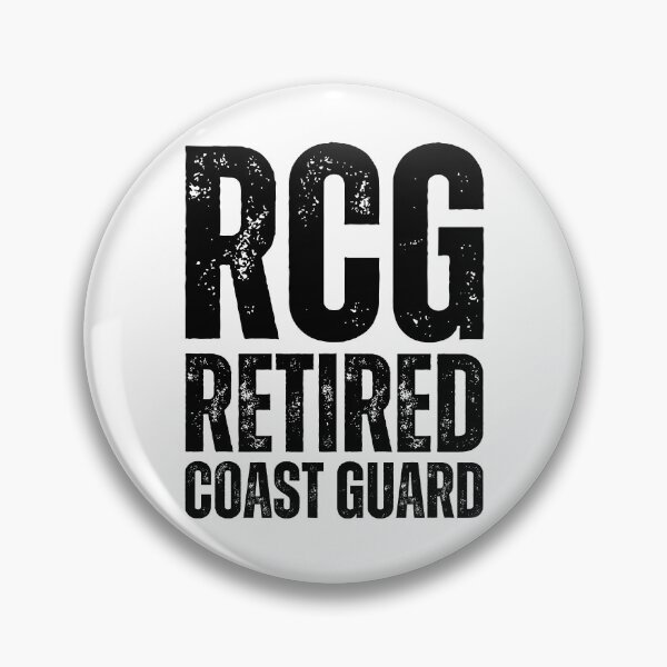 Item preview, RCG Retired Coast Guard – Rugged Military Veteran Design with Distressed Black Lettering designed and sold by GFamilyC.