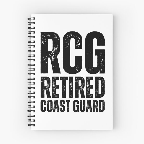 Item preview, RCG Retired Coast Guard – Rugged Military Veteran Design with Distressed Black Lettering designed and sold by GFamilyC.
