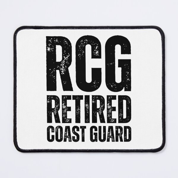 Item preview, RCG Retired Coast Guard – Rugged Military Veteran Design with Distressed Black Lettering designed and sold by GFamilyC.