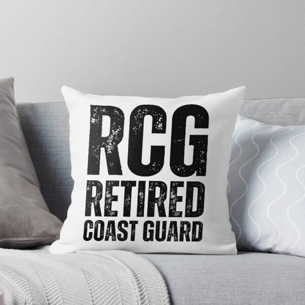 Item preview, RCG Retired Coast Guard – Rugged Military Veteran Design with Distressed Black Lettering designed and sold by GFamilyC.