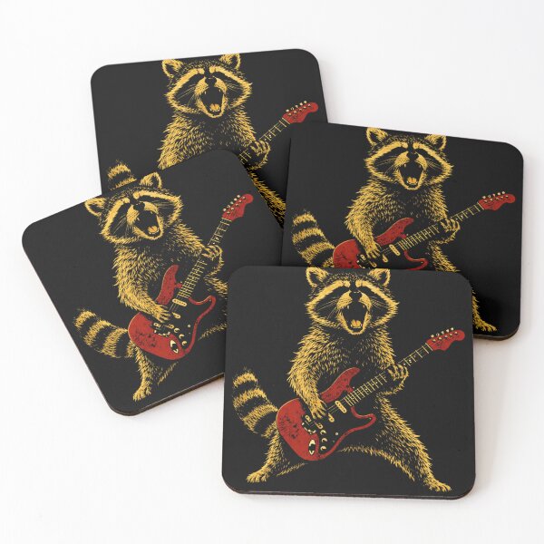 Item preview, Vintage Raccoon Rock Funny Raccoon Playing Guitar Rock Style designed and sold by will freed18.