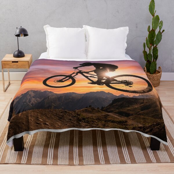 Item preview, Mountain Bike Jump at Sunset – Epic MTB Silhouette Adventure Art designed and sold by thebigleebowski.
