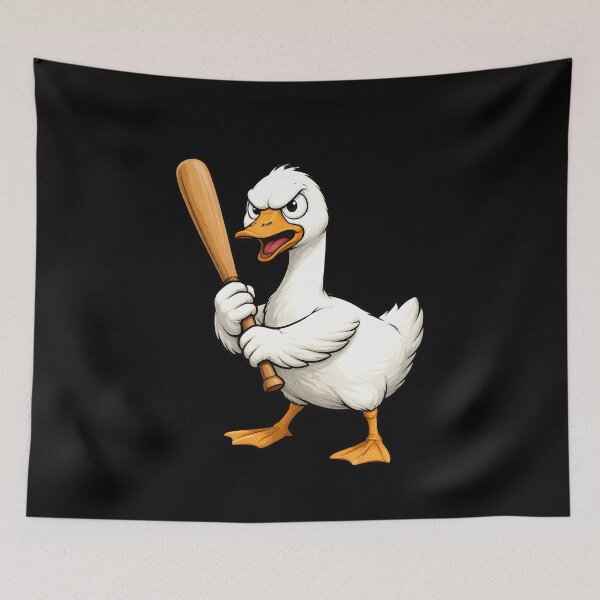 Item preview, Aggressive Goose – Angry Goose with a baseball bat designed and sold by ExpertEsche.