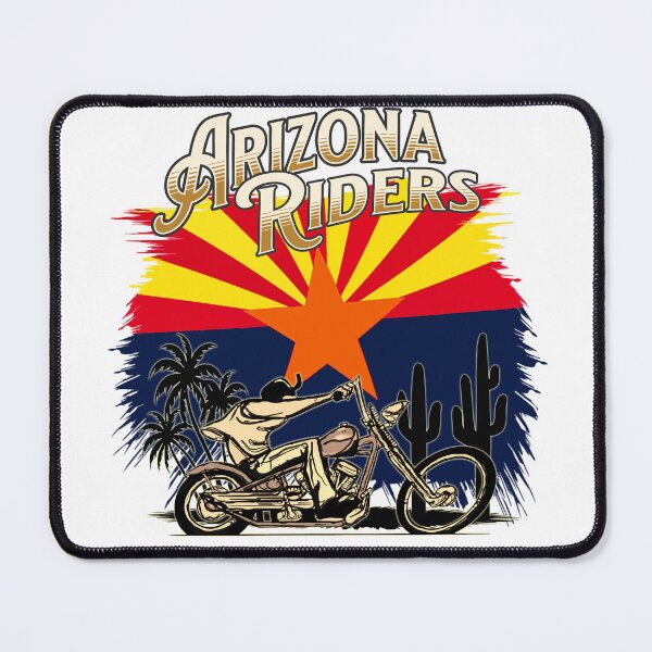 Item preview, Arizona Motorcycle Riders Cactus Palm Desert Flag Biker  designed and sold by Route66art.