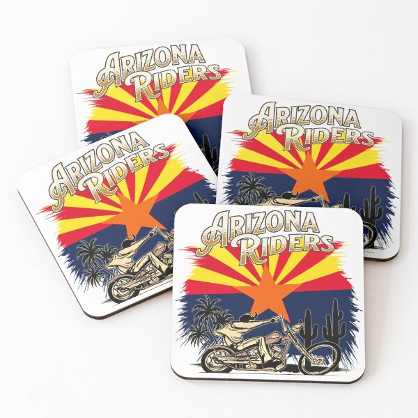 Item preview, Arizona Motorcycle Riders Cactus Palm Desert Flag Biker  designed and sold by Route66art.