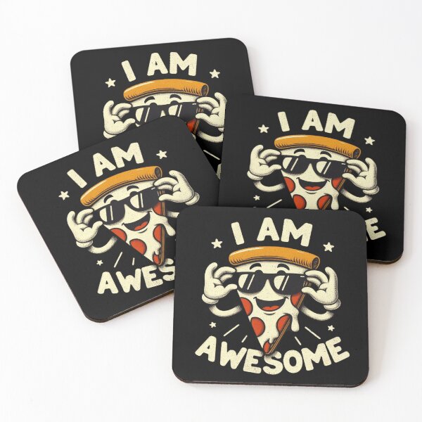 Item preview, I’m Awesome Pizza Slice Retro Vintage Cool Cartoon Graphic designed and sold by Zoo-Moo.