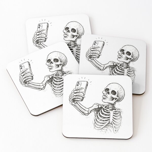 Item preview, Skeleton Selfie – Dead Social Media Dark Humor Design designed and sold by ExpertEsche.