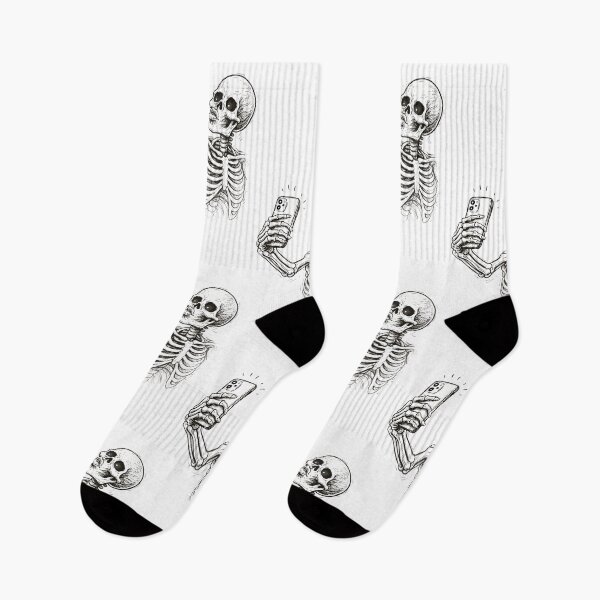 Item preview, Skeleton Selfie – Dead Social Media Dark Humor Design designed and sold by ExpertEsche.