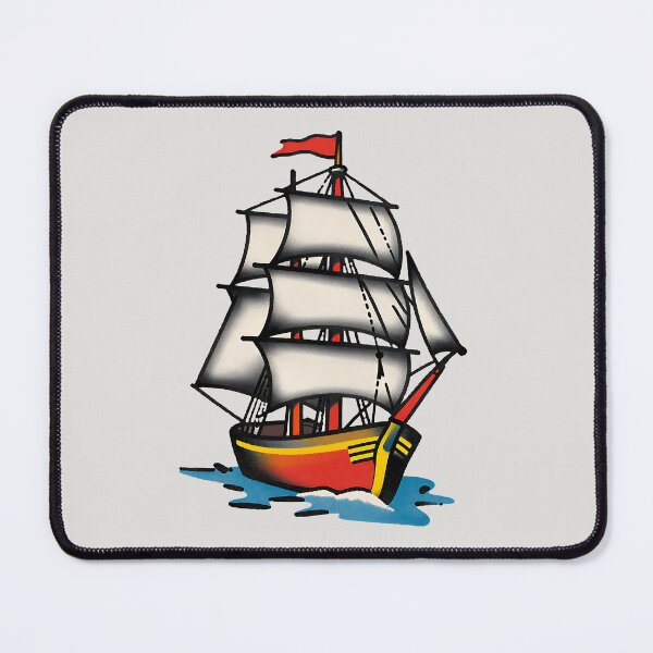 Item preview, Tall Ship Tattoo designed and sold by SteadyRolling.