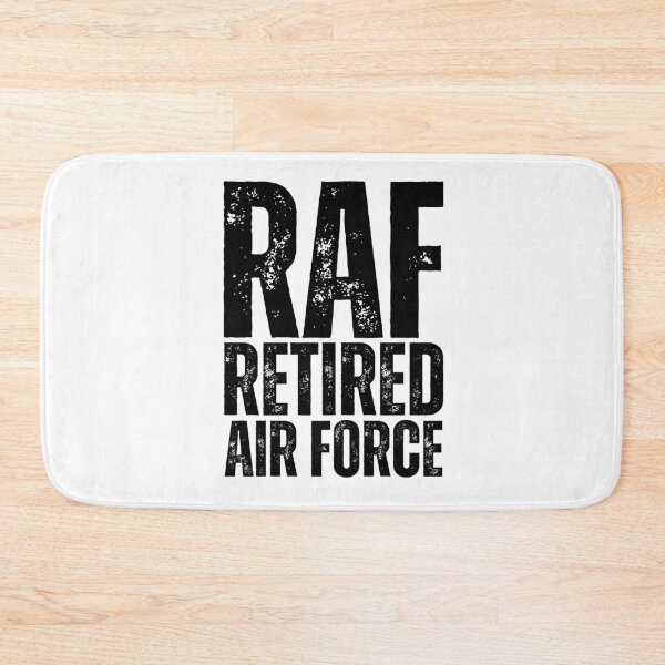 Item preview, RAF Retired Air Force – Rugged Military Veteran Design with Distressed Black Lettering designed and sold by GFamilyC.