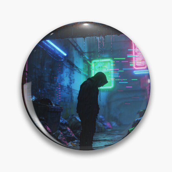Item preview, Rain-Slicked Streets – Cyberpunk Alleyway designed and sold by Gabmx.
