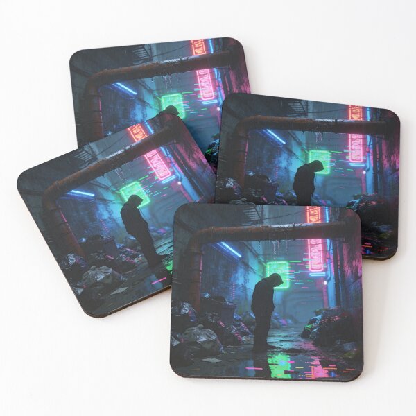 Item preview, Rain-Slicked Streets – Cyberpunk Alleyway designed and sold by Gabmx.