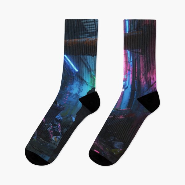 Item preview, Rain-Slicked Streets – Cyberpunk Alleyway designed and sold by Gabmx.