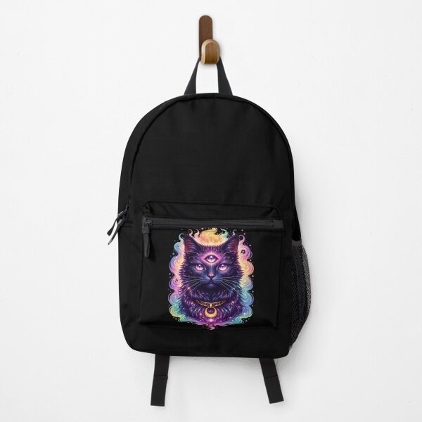 Item preview, Mystical Three-Eyed Cat – Cosmic Witch Cat with Moon Magic designed and sold by ExpertEsche.