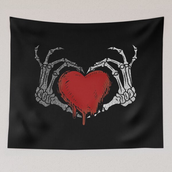 Item preview, Skeleton Hands Melting Heart  designed and sold by BetOova.
