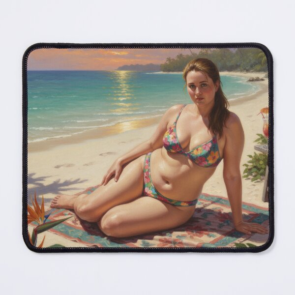 Item preview, white  and young women the beach designed and sold by Chubby Chase.