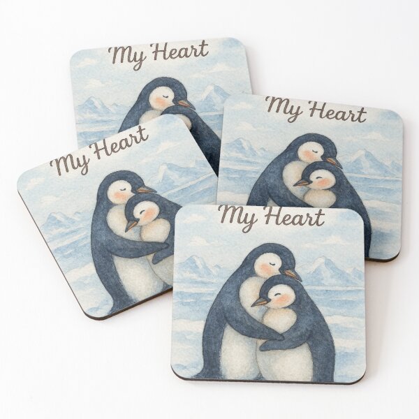 Item preview, You Warm My Heart Cute Penguins Watercolor | Winter Love designed and sold by Lyvion design.