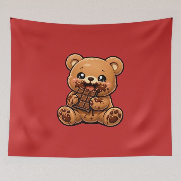 Item preview, Cute Chocolate Teddy – Chocolate Day Valentine Bear designed and sold by Shtex.