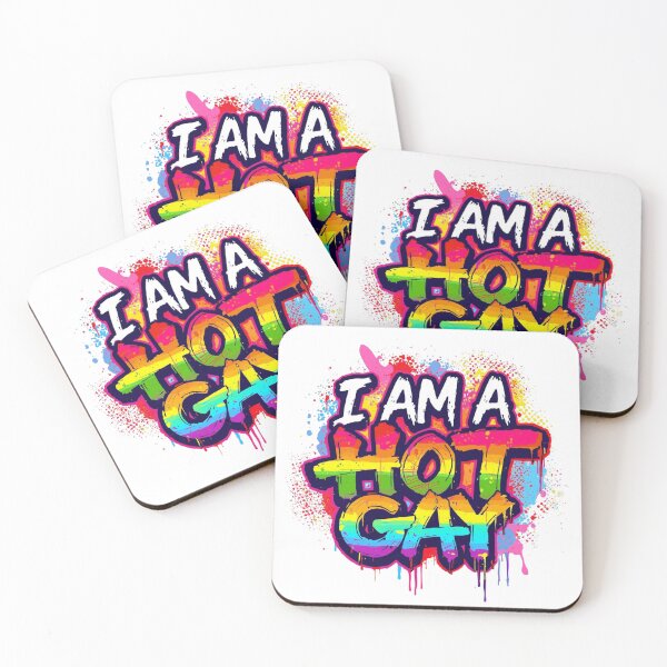 Item preview, I Am A Hot Gay Graffiti Pride Art designed and sold by EchoPrint Co..