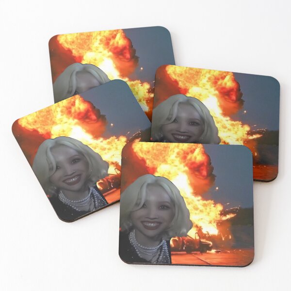 Item preview, Chaos Leader Soyeon - Fire Aesthetic Meme Sticker designed and sold by CochaTwT.