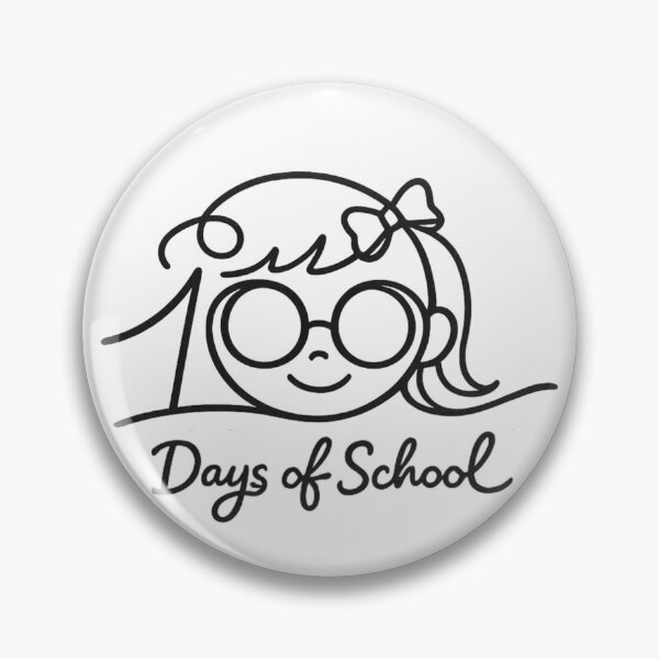 Item preview, 100 Days of School – One Line Art Kids Design designed and sold by RokaWorld.