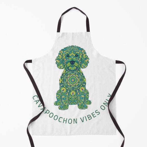 Item preview, Cavapoochon Vibes Only – Mandala Blue Dog Art | Cute Cavapoochon T-Shirt designed and sold by AmberWit.