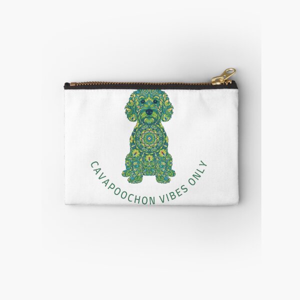 Item preview, Cavapoochon Vibes Only – Mandala Blue Dog Art | Cute Cavapoochon T-Shirt designed and sold by AmberWit.