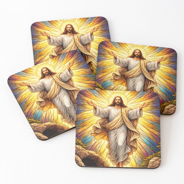 Item preview, Resurrection of Jesus – Stained Glass Easter Christian Art designed and sold by Piece Together Faith.