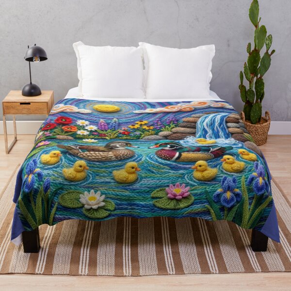 Item preview, Yarn Wood Ducks in a Yarn Pond designed and sold by Tridentulus.