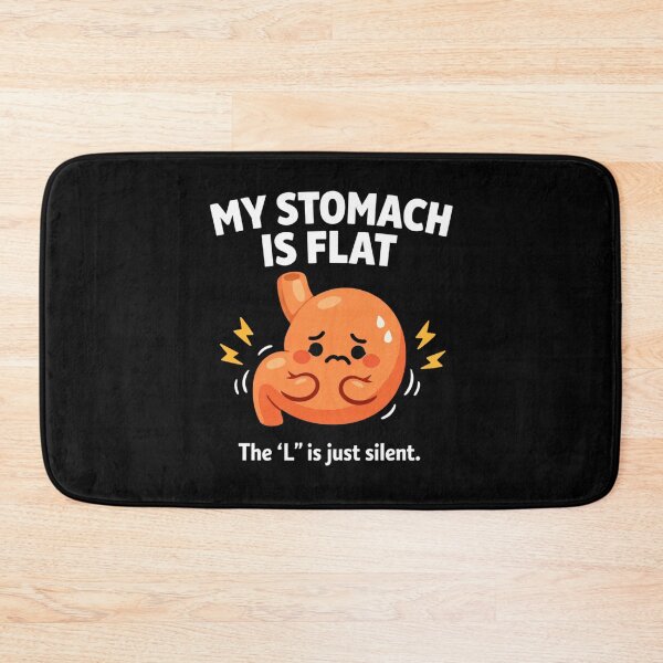 Item preview, My Stomach Is Flat Silent L Joke designed and sold by FreshVibe Prints.