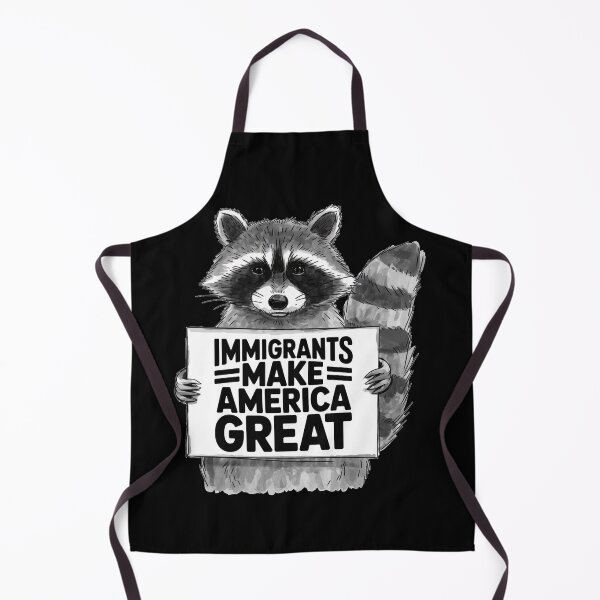 Item preview, Immigrants Make America Great Gift Unique Hand-Drawn Raccoon designed and sold by ketkacreations.