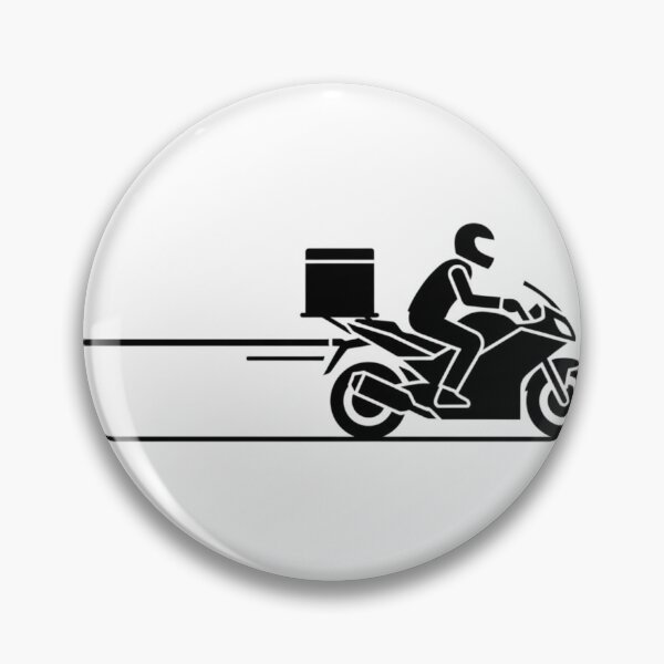 Item preview, Fast Delivery Motorcycle Icon | Courier Rider Sticker designed and sold by ZYNORAworld.