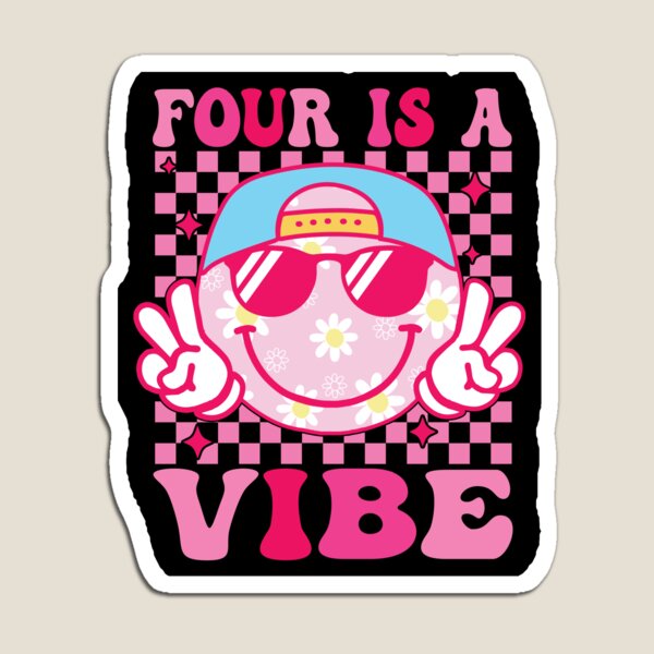 Item preview, Four is a Vibe 4th Birthday Groovy Boys Girls 4 Years Old designed and sold by Night Forest.