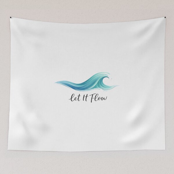 Item preview, Let It Flow - Abstract Wave Graphic Tee, Calming Water Inspired Shirt designed and sold by Art Italiano.