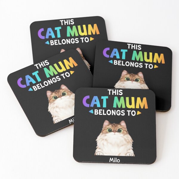 Item preview, "This Cat Mum Belongs to Milo" Personalized Cat Lover Gift T-Shirt designed and sold by  MOHAMED.