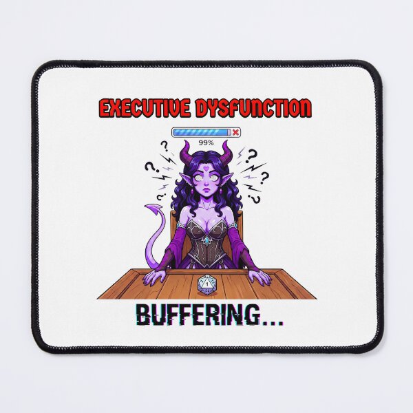 Item preview, Executive Dysfunction: ADHD Tiefling designed and sold by SkinnyFlatWhite.