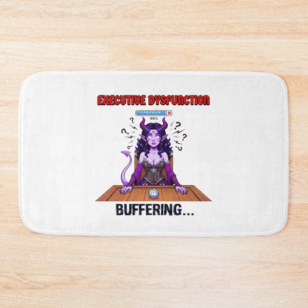 Item preview, Executive Dysfunction: ADHD Tiefling designed and sold by SkinnyFlatWhite.