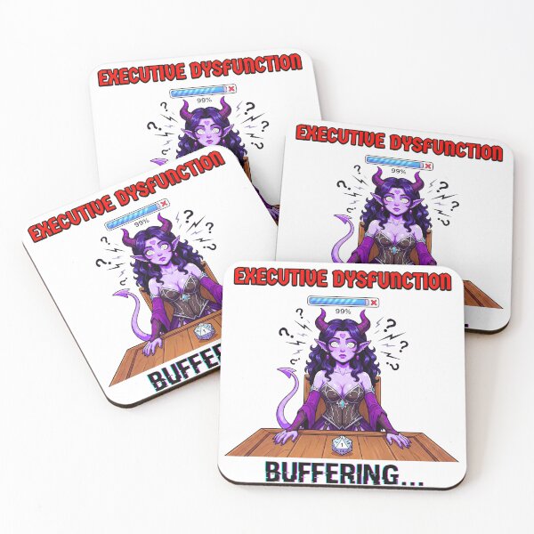 Item preview, Executive Dysfunction: ADHD Tiefling designed and sold by SkinnyFlatWhite.