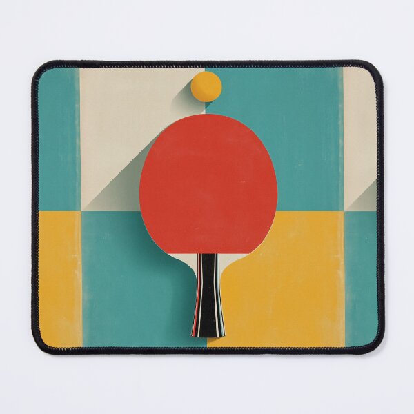 Item preview, Table Tennis Artwork - vintage racket on minimalistic pastel background designed and sold by Thunderg1rl.