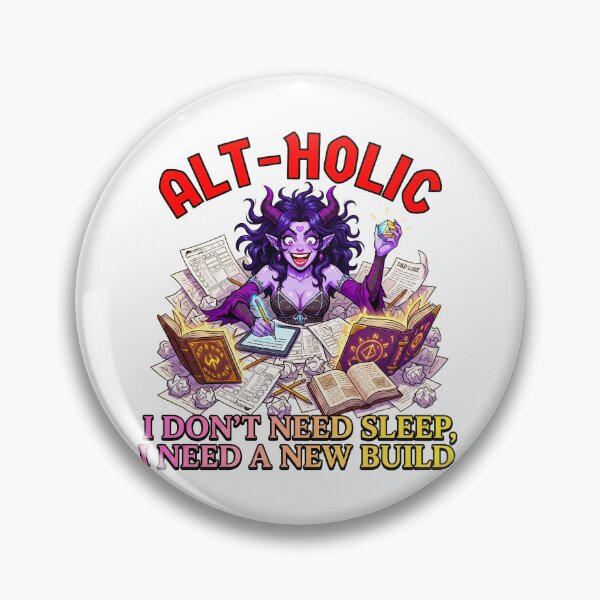Item preview, Alt-Holic: ADHD Tiefling designed and sold by SkinnyFlatWhite.