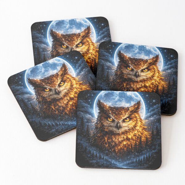 Item preview, Moonlit Geometric Owl designed and sold by It's Heritage Hoss.