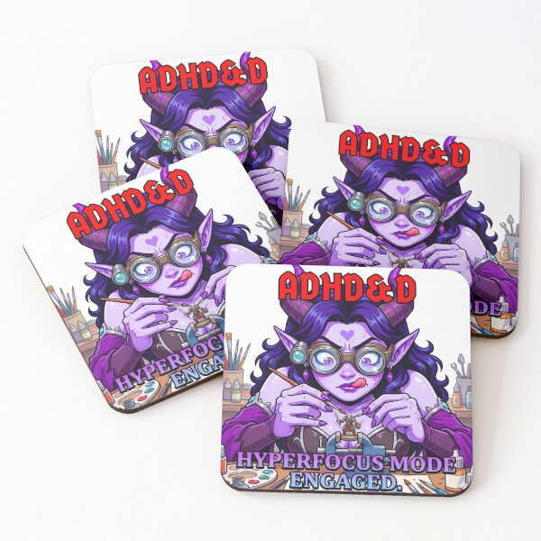 Item preview, Hyperfocus Mode Engaged: ADHD&D Miniature Painting designed and sold by SkinnyFlatWhite.