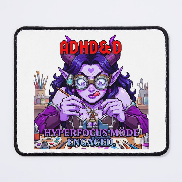 Item preview, Hyperfocus Mode Engaged: ADHD&D Miniature Painting designed and sold by SkinnyFlatWhite.