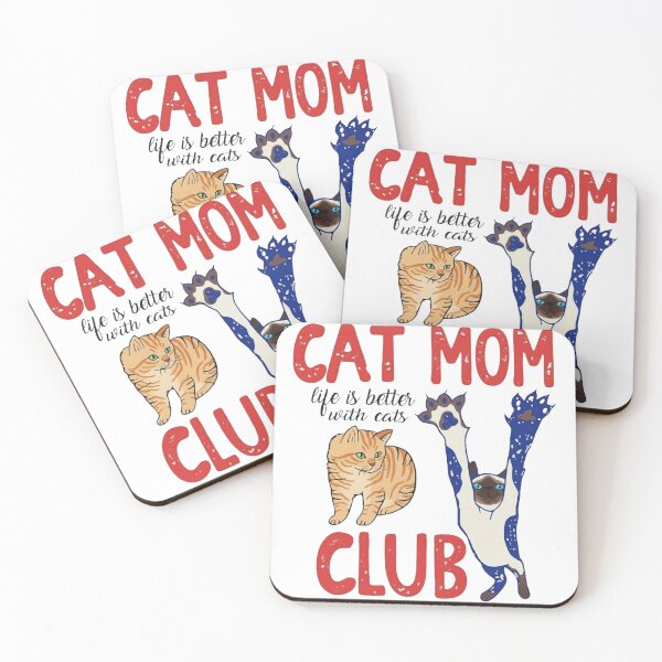 Item preview, Cat Mom Club: Life is Better with Cats Graphic designed and sold by Evaevonechi.