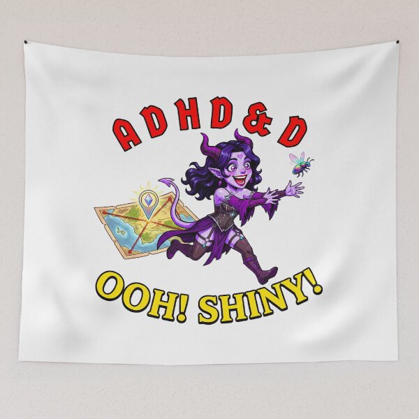Item preview, Ooh! Shiny! ADHD&D: Distracted Side Quest designed and sold by SkinnyFlatWhite.